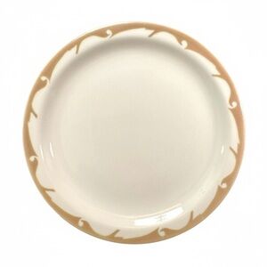 Vintage Jackson Nutmeg Brown Clifton Wave Airbrush Restaurantware Bread Plate